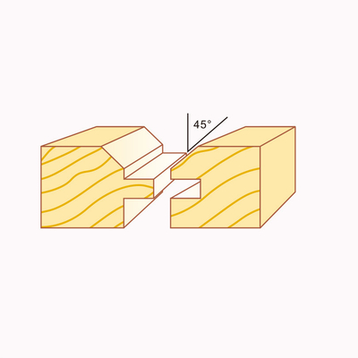 2pc Tongue And Groove V Notch Router Bits