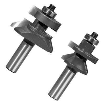 2pc Tongue And Groove V Notch Router Bits